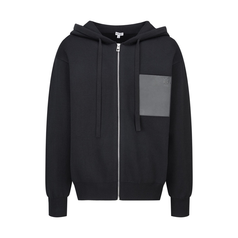 Loewe Black and Gray Zip-Up Sweater